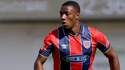 Paul Kalambayi in action for Dagenham & Redbridge last season