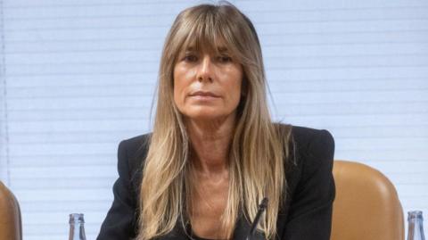 Begoña Gomez sits in the Assembly of Madrid on 13 November 2024 in Madrid, Spain.