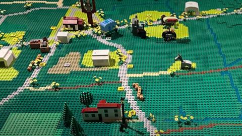 Cambridgeshire village recreated with Lego