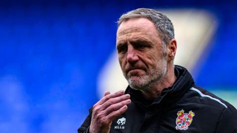 Andy Crosby looks on during Tranmere Rovers' game against Salford City this season