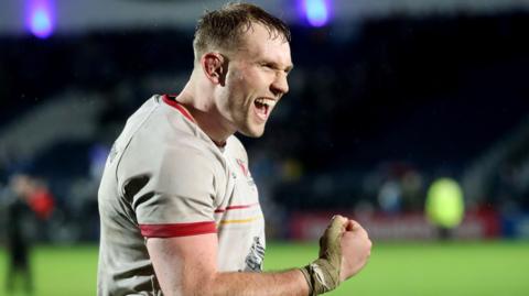 Kieran Treadwell celebrates Ulster's previous win over Leinster