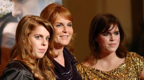 Princesses Eugenie, Beatrice and Sarah Ferguson