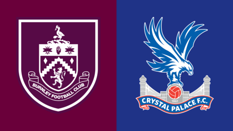 Burnley and Crystal Palace club badges