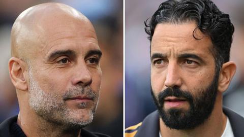 Ruben Amorim and Pep Guardiola