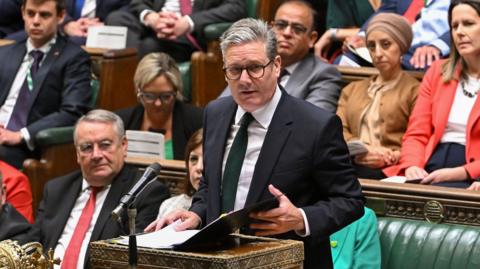 Sir Keir Starmer speaking in the House of Commons during Prime Minister's Questions