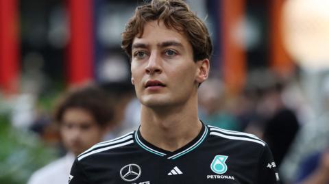 Mercedes' George Russell before the Singapore Grand Prix