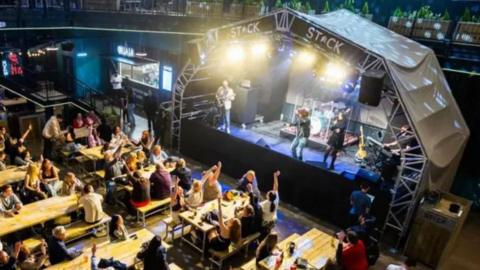 Photograph of the Stack entertainment venue which has already opened in Lincoln