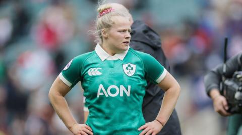 Dannah O'Brien dejected after the game