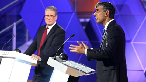 Keir Starmer and Rishi Sunak in debate