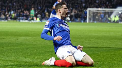Zak Swanson celebrates after scoring 