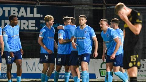 Matthew Clarke celebrates his winning goal