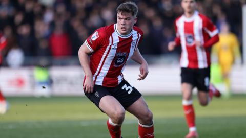 Freddie Draper in action for Lincoln City