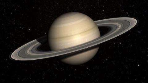 An artist's impression of Saturn and its rings.