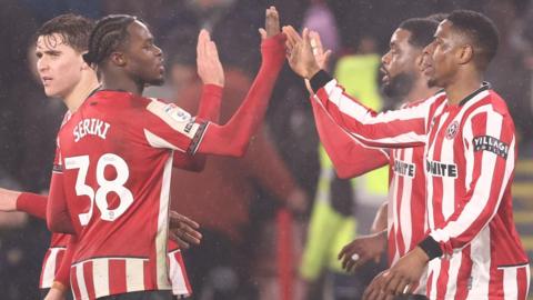 Sheffield United celebrate scoring