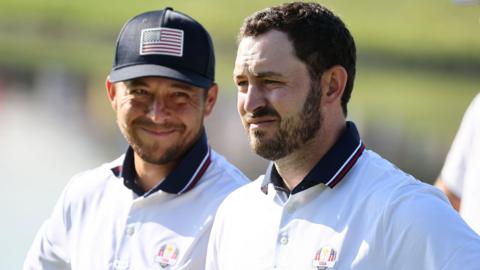 Team USA's Patrick Cantlay and Xander Schauffele