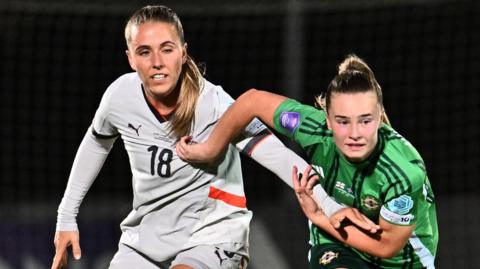 Emily Wilson in action for Northern Ireland