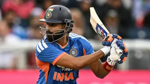 India captain Shreyas Iyer plays a shot