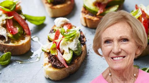 Mary Berry and her bruschetta with avocado and olive tapenade