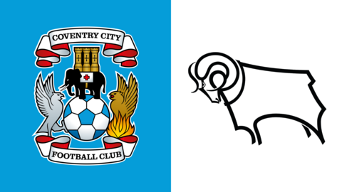 Coventry City and Derby County's badges