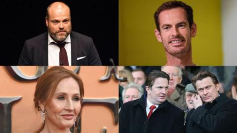 Anders Holch Povlsen, Andy Murray, JK Rowling and the Easdale brothers