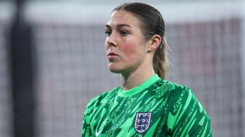 Mary Earps playing for England