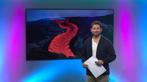 Ricky on the Newsround set