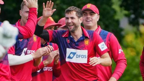 Jersey captain Charles Perchard