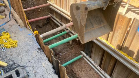 The sinkhole in Brook End, Repton