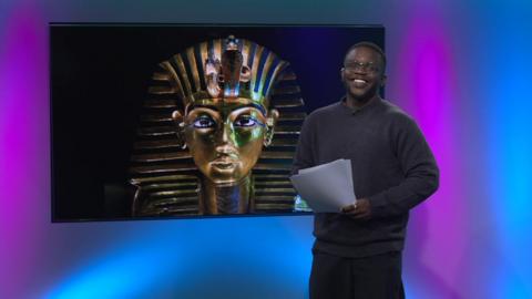 De-Graft on the Newsround set