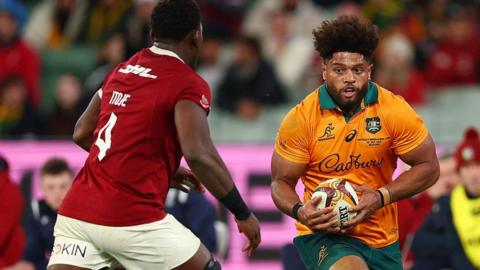 Rob Valetini in action against the Lions
