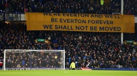 The crowd at Goodison Park