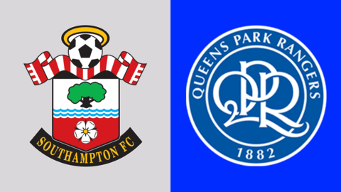 Side-by-side of Southampton and Queens Park Rangers club badges