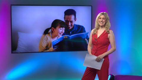 Jenny on the Newsround set