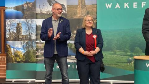 Faith Heptinstall stands during the declaration at the Wakefield count