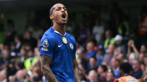 Joao Pedro celebrates for Chelsea