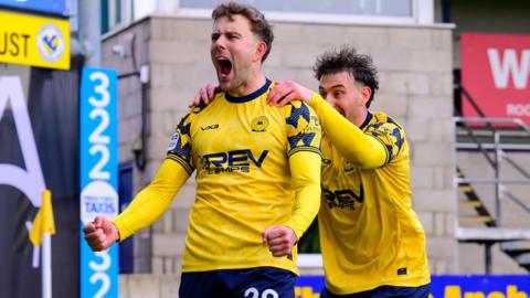 Dan Hayfield celebrates 