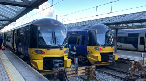 Train pulling into Bradford Forster Square station