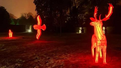 LIght trail at Anglesey Abbey