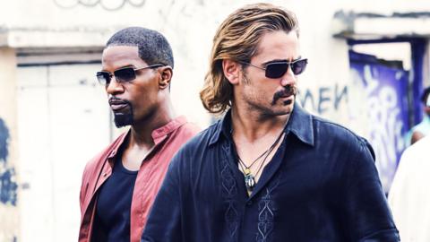 Jamie Foxx (left) and Colin Farrell (right) in the film 'Miami Vice'.