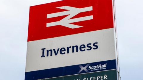 Sign at Inverness Station