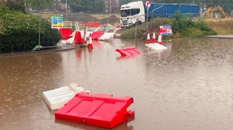 Flooded road