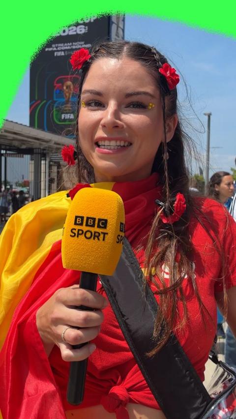 Spain fan at the 2026 World Cup final