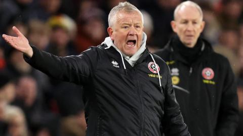 Sheffield United manager Chris Wilder during the 3-0 defeat to Hull City