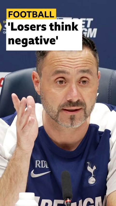 Roberto De Zerbi - 'Losers think negatively' in relegation fight