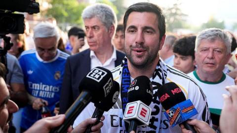 Real Madrid presidential candidate Enrique Riquelme