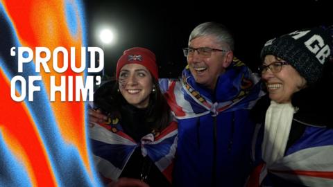 Matt Weston's fiancé and parents