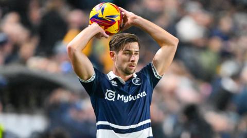 Millwall's Ryan Leonard taking a throw-in