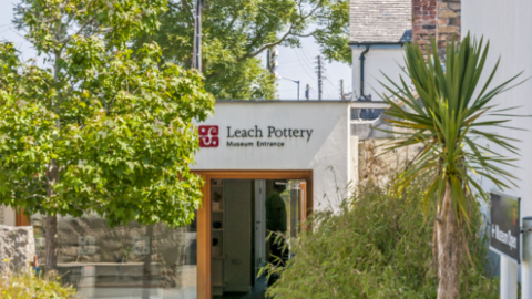 Image shows entrance to Leach Pottery in St Ives