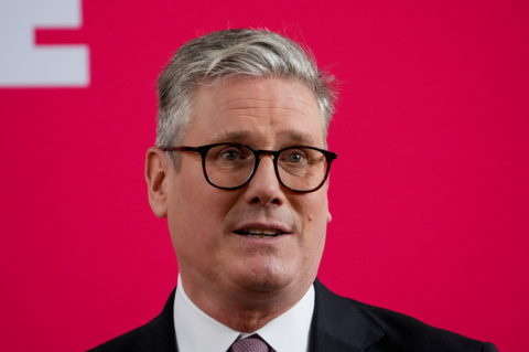 Keir Starmer at a speech in Abergavenny