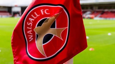 A Walsall corner flag at the Pallet-Track Bescot Stadium